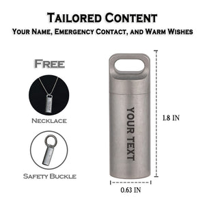 Pure Titanium-Portable Pill Box