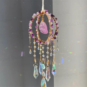 Round Natural Crystal Suncatcher