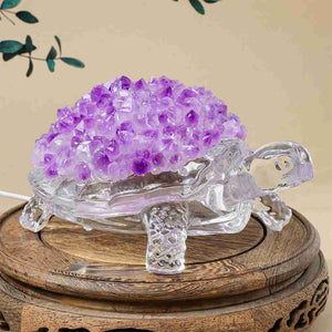 Hand-Carved Turtle Crystal Stone