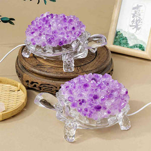 Hand-Carved Turtle Crystal Stone
