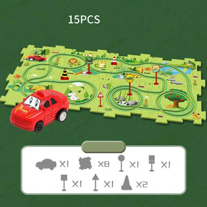 š„Children's Educational Puzzle Track Car Play Setš§©