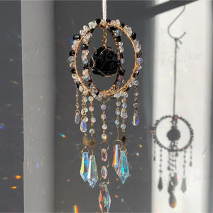 Round Natural Crystal Suncatcher
