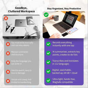 Magnetic AI-Powered Voice Recorder