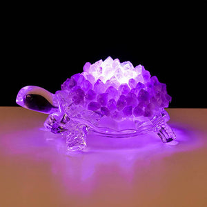 Hand-Carved Turtle Crystal Stone