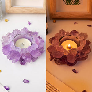 Natural Crystal Candle Holder