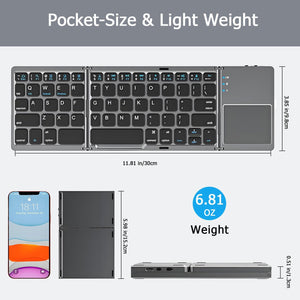 Folding Keyboard with Smart Trackpad