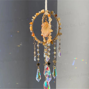 Round Natural Crystal Suncatcher
