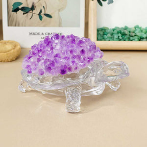 Hand-Carved Turtle Crystal Stone