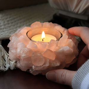 Natural Crystal Candle Holder