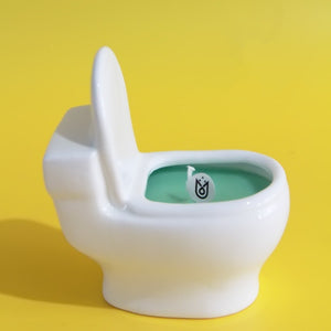 Hilariously Charming Ceramic Toilet Candle