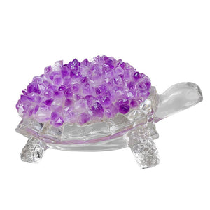 Hand-Carved Turtle Crystal Stone