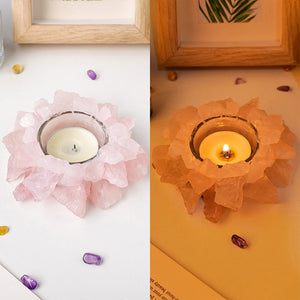 Natural Crystal Candle Holder