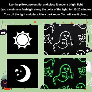 Eerie Glow-in-the-Dark Theme - pillowcase 18"x18"