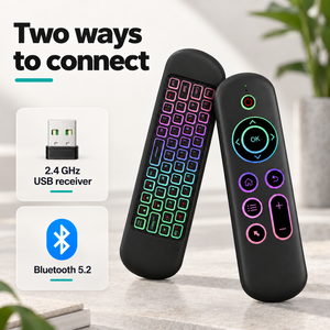 Mini M5 dual-mode wireless air mouse keyboard — 2.4 GHz USB and Bluetooth 5.2 connectivity