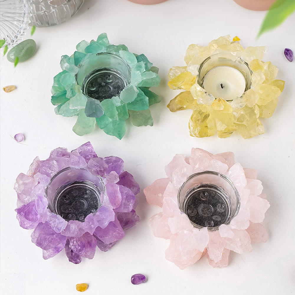 Natural Crystal Candle Holder