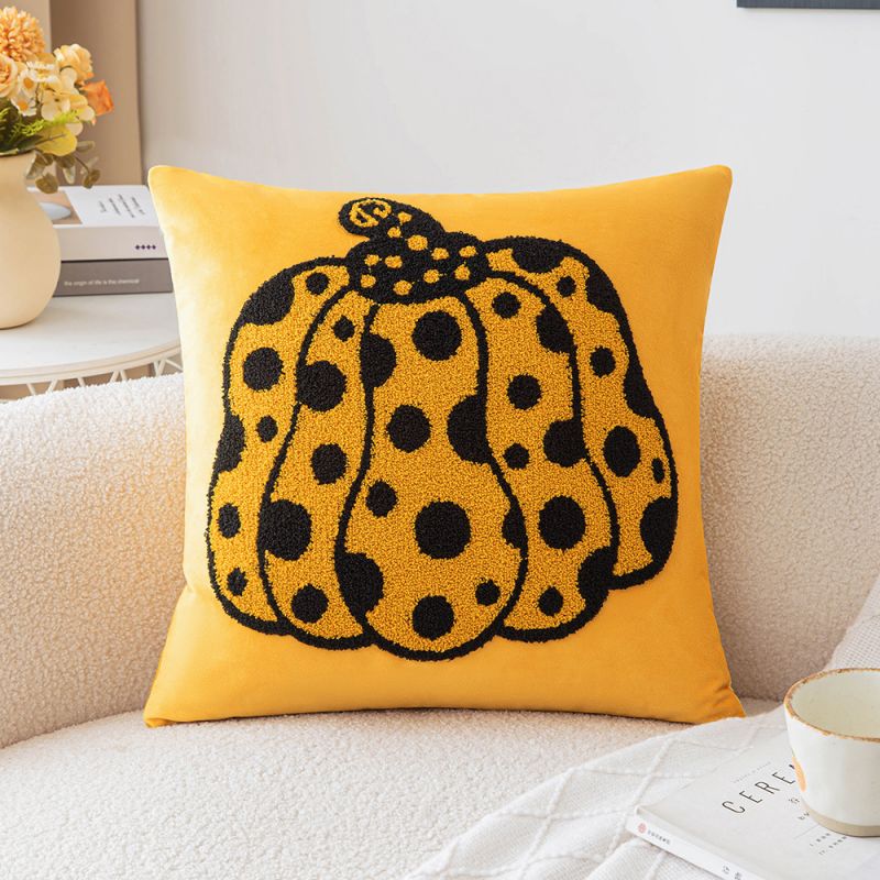 Pumpkin Embroidered  - pillowcase 18&quot;x18&quot;