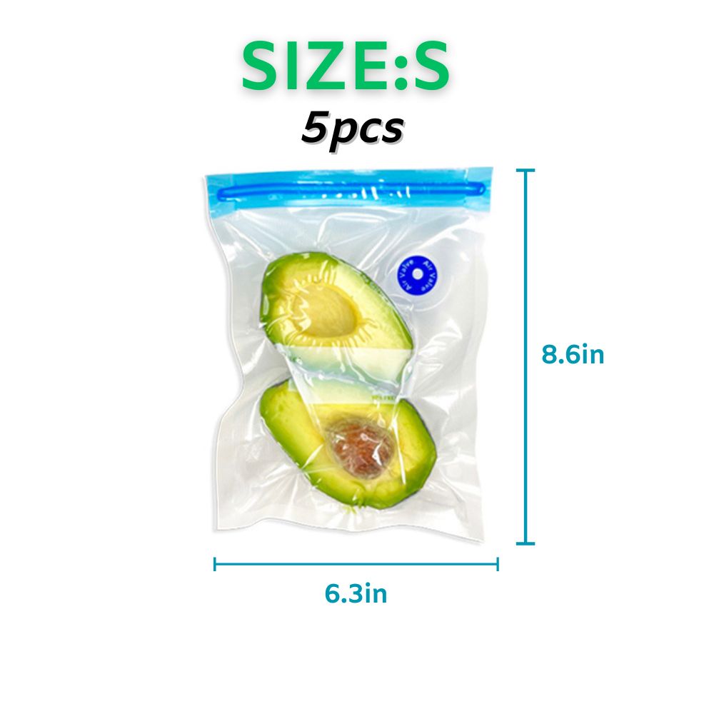 Reusable Vacuum Zipper Bags-S