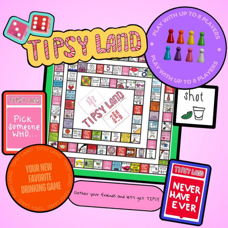 Tipsy Land Party Board Game