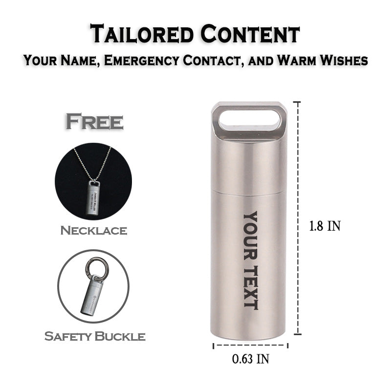 Pure Titanium-Portable Pill Box