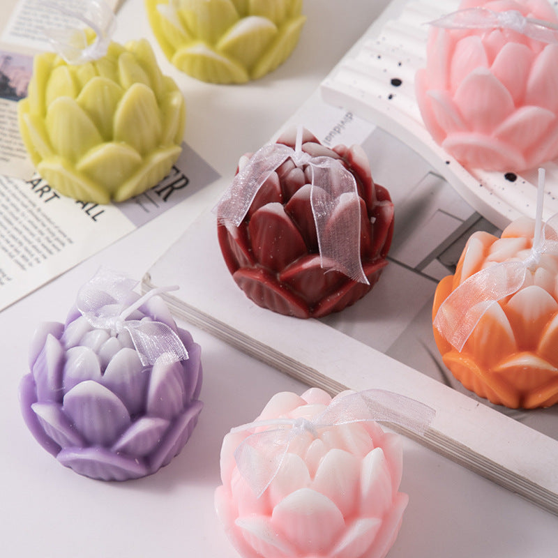 Lotus Flower Candle Gift Set 3PCS
