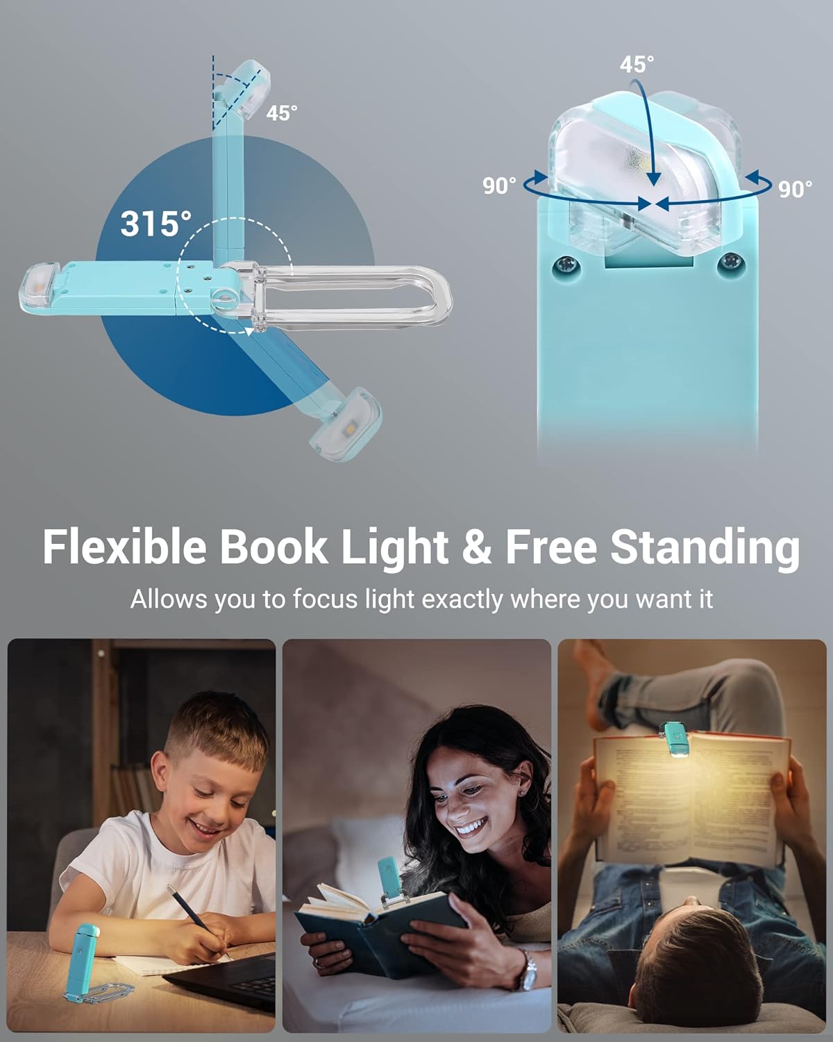 Flexible Book Light Head