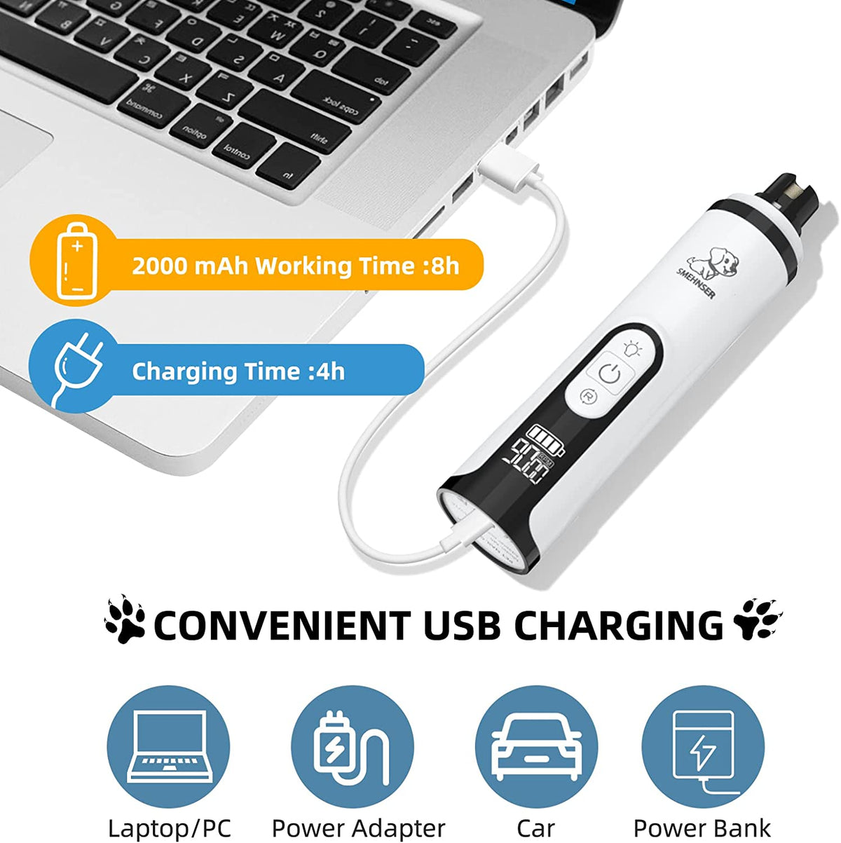 Upgraded Electric Pet Nail Trimmer - GLADWARES ™