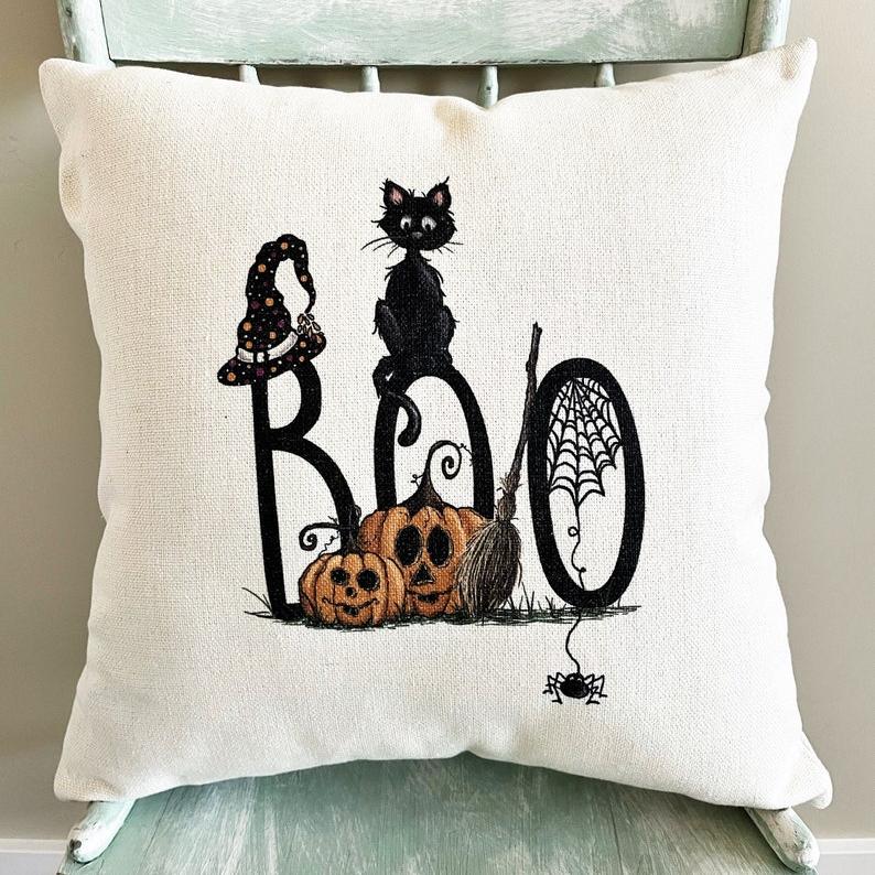 Cat Frights - pillowcase 18&quot;x18&quot;