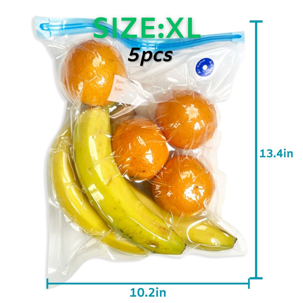 Reusable Vacuum Zipper Bags-XL