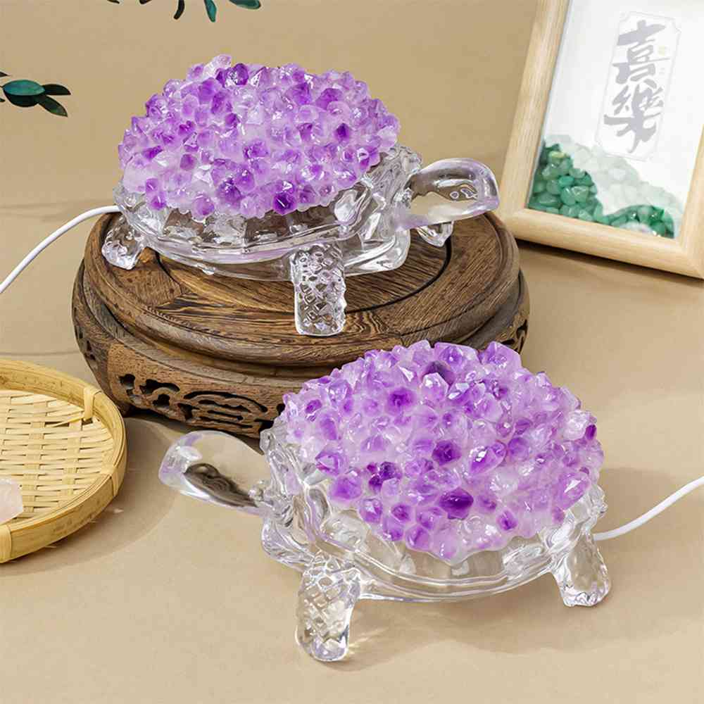 Hand-Carved Turtle Crystal Stone