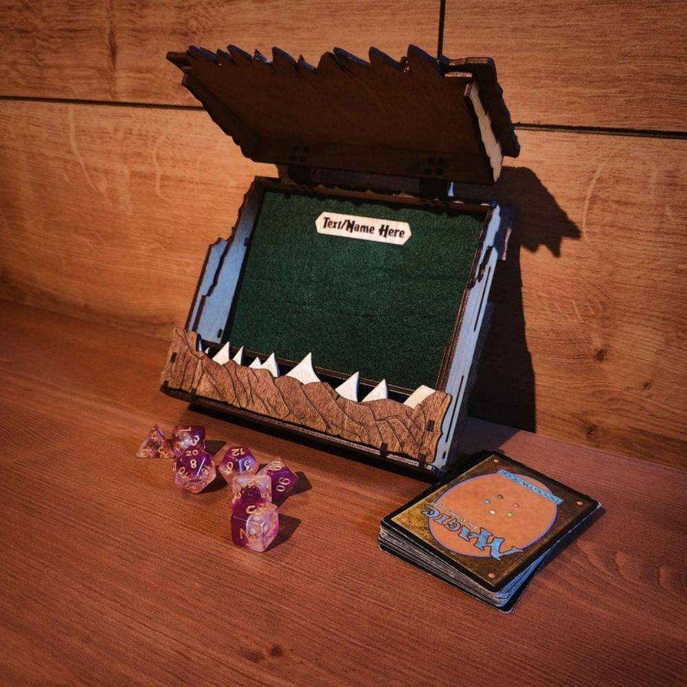 Wooden Monster Book D&amp;D Dice Box