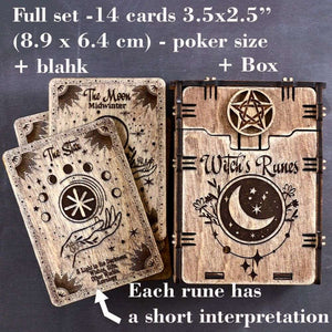Witch's Runes Wooden Plaque