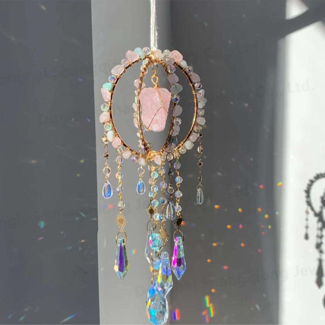 Round Natural Crystal Suncatcher