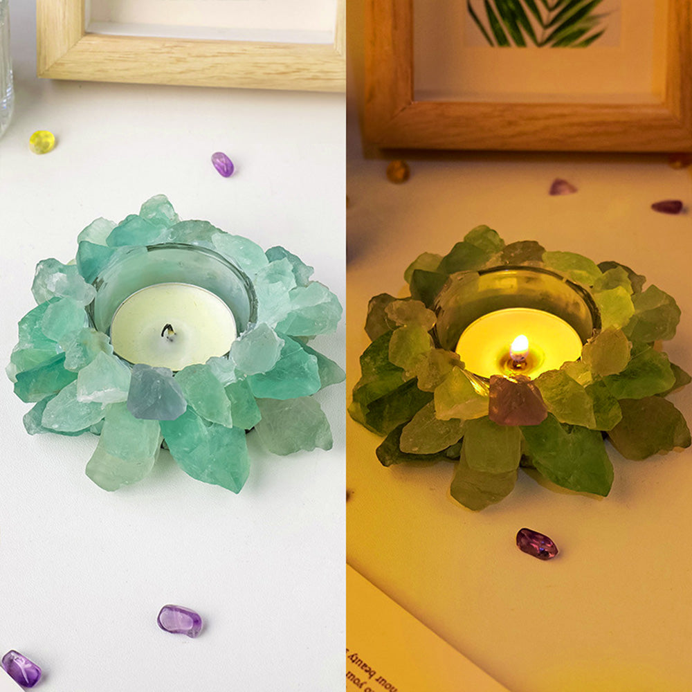 Natural Crystal Candle Holder