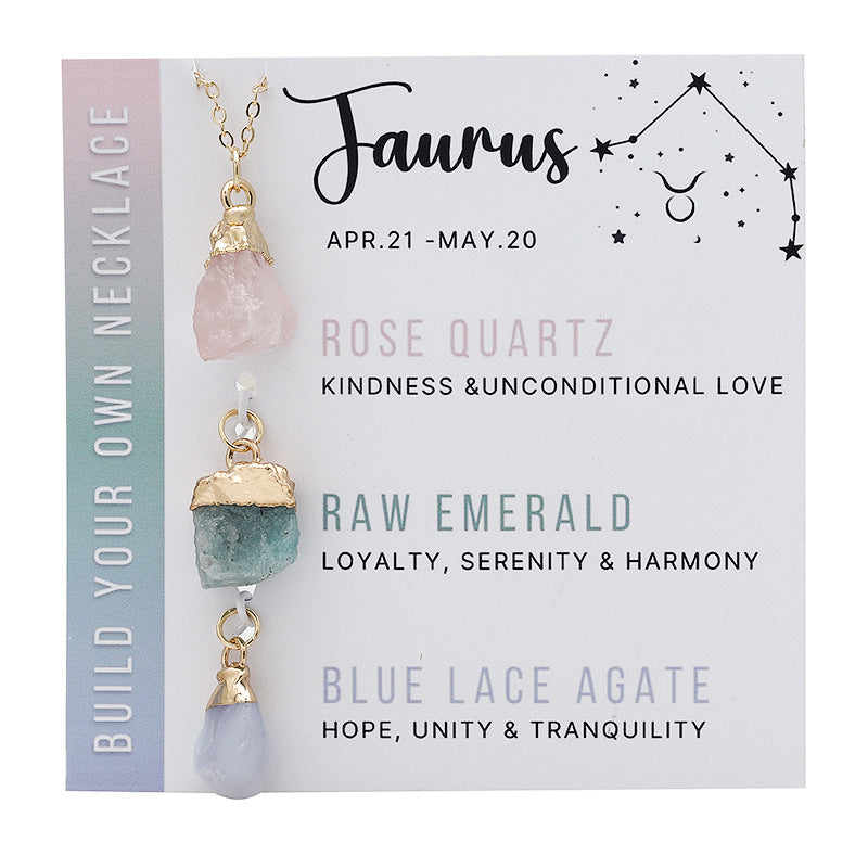 Raw Crystal Birthstone Necklace