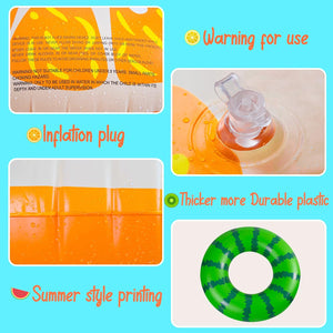 4PCS Fruit Pool Floats - Adult & Child