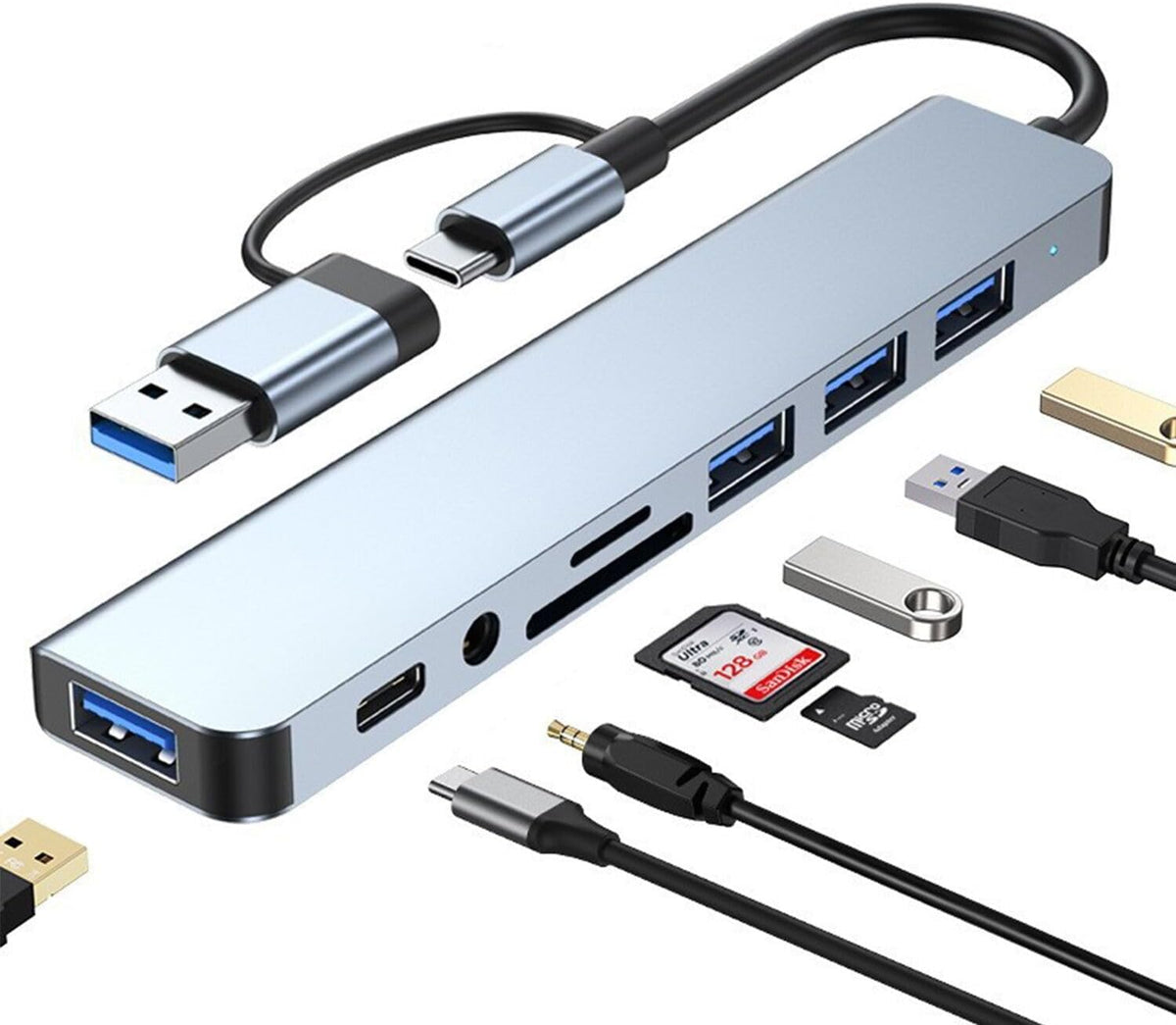 8-in-1 Dual USB-C Hub