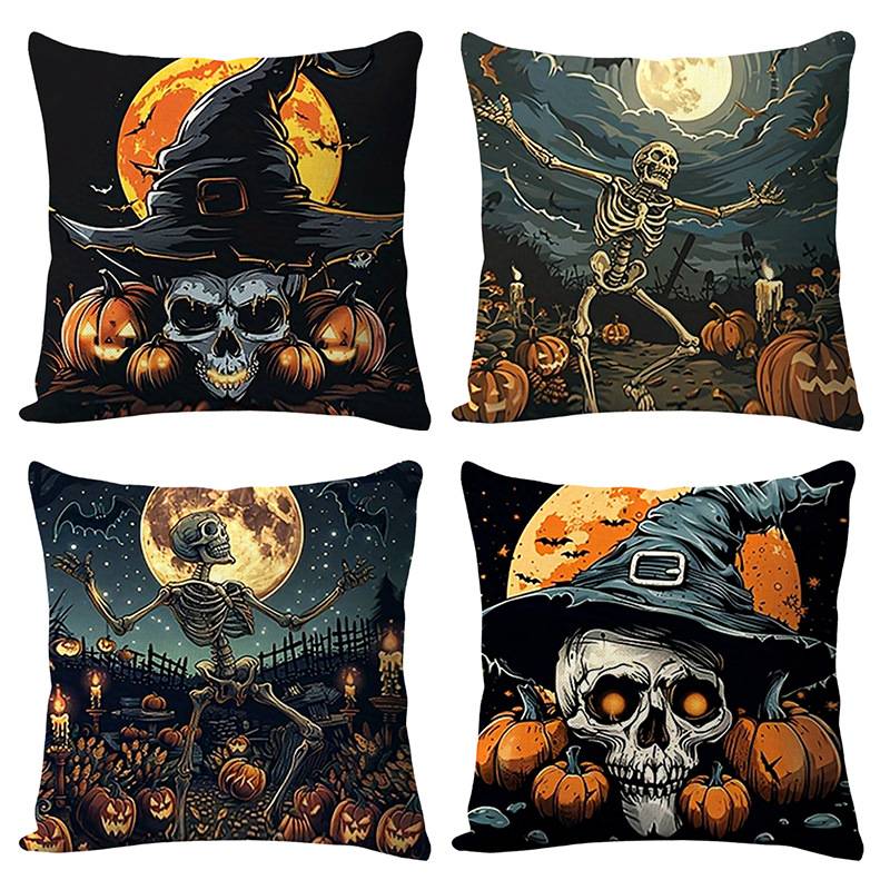 Skull Party Theme-Pillow Covers 18&quot;x18&quot;