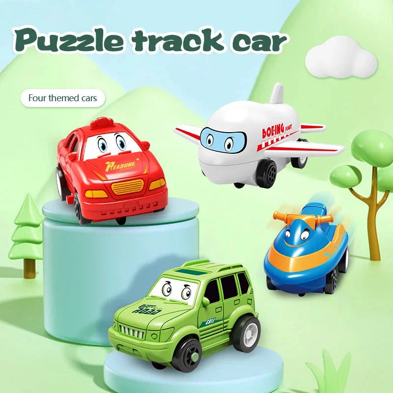 🔥Children&#39;s Educational Puzzle Track Car Play Set🧩