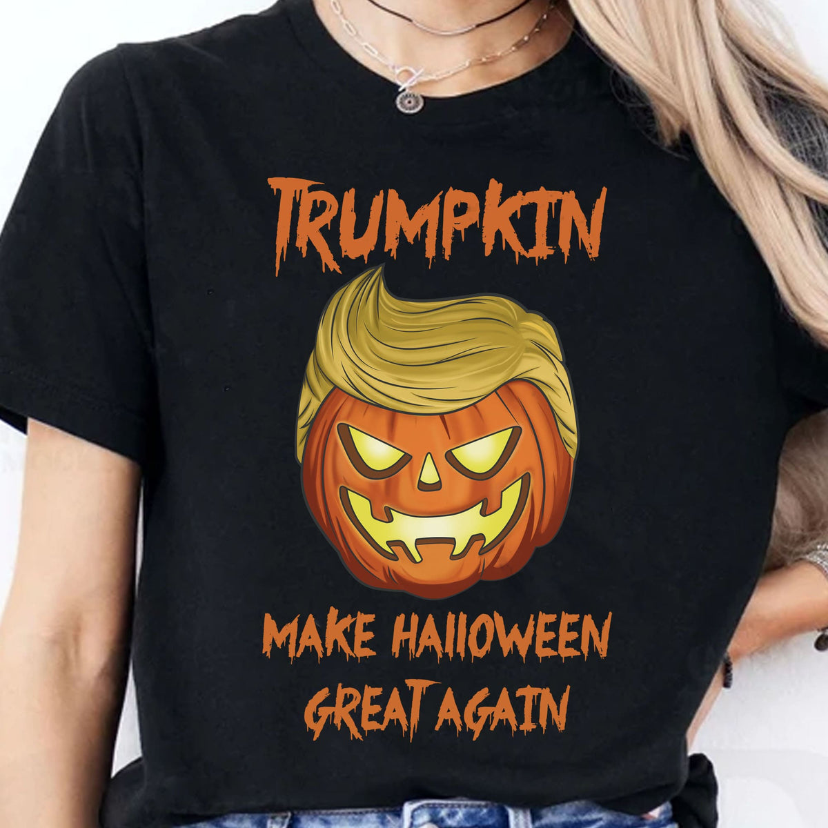Trumpkin 2024 USA Make Halloween Great Again Funny T-Shirt