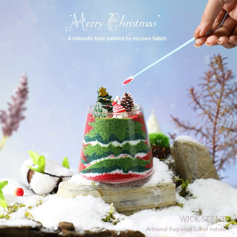 DIY Sand Painting candles