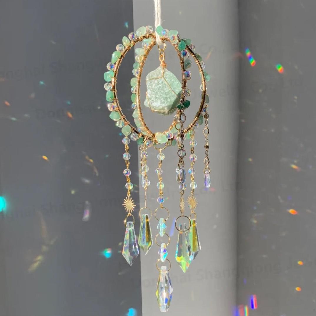Round Natural Crystal Suncatcher