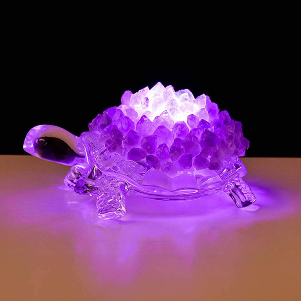 Hand-Carved Turtle Crystal Stone