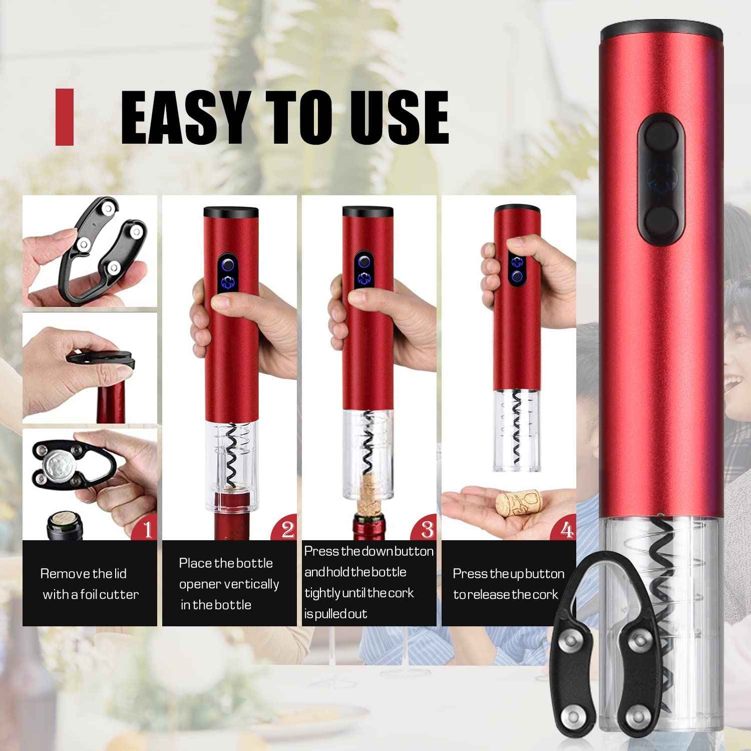 USB Upgraded Electric Bottle Opener GLADWARES