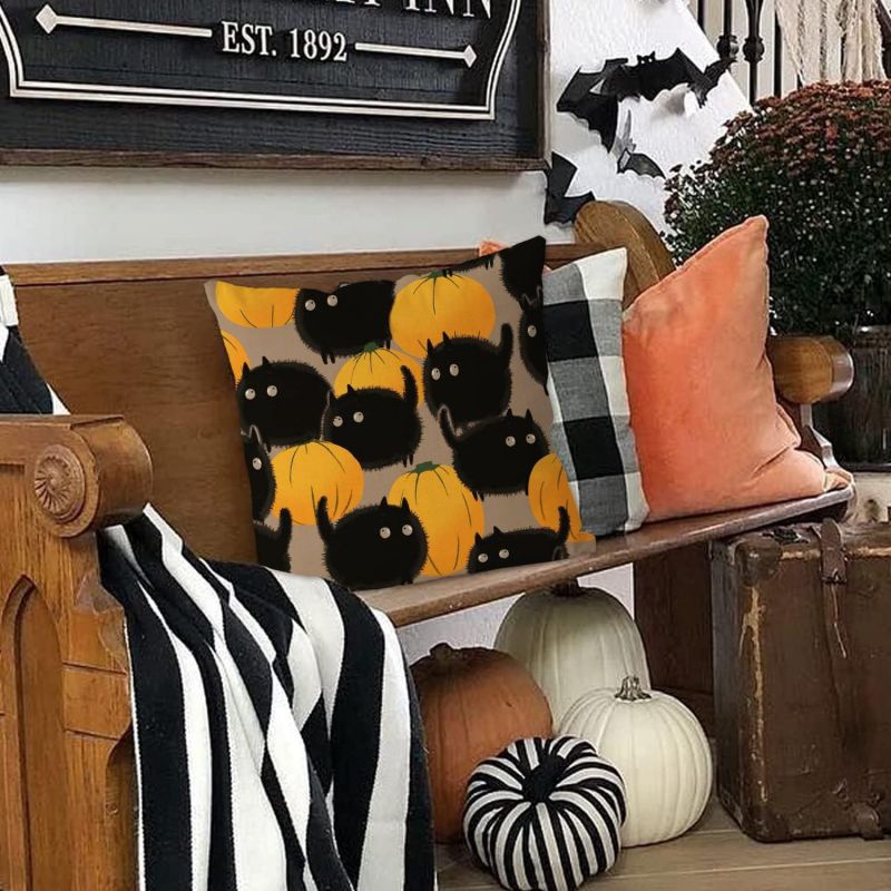 Cat Frights - pillowcase 18&quot;x18&quot;