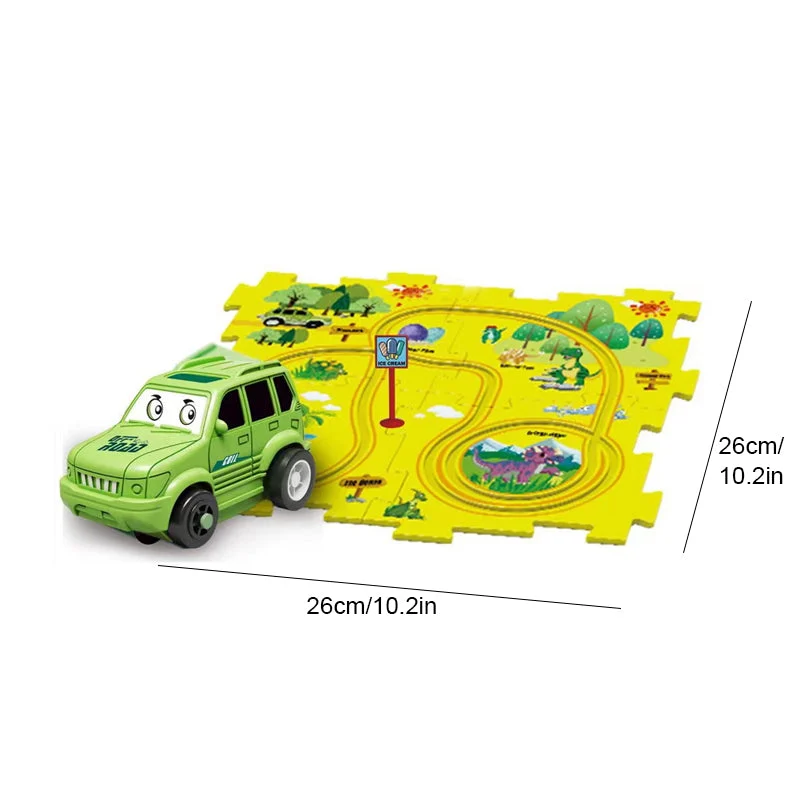🔥Children&#39;s Educational Puzzle Track Car Play Set🧩