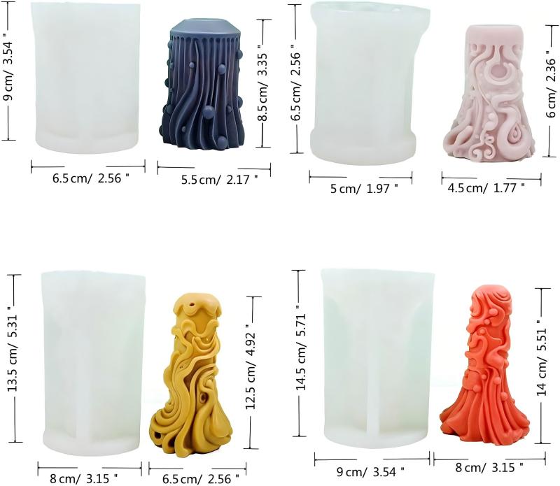 Silicone Embossed Candle Mold