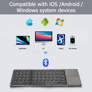 Folding Keyboard with Smart Trackpad