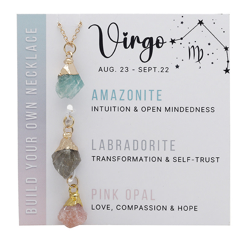 Raw Crystal Birthstone Necklace