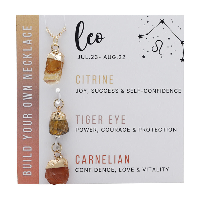 Raw Crystal Birthstone Necklace