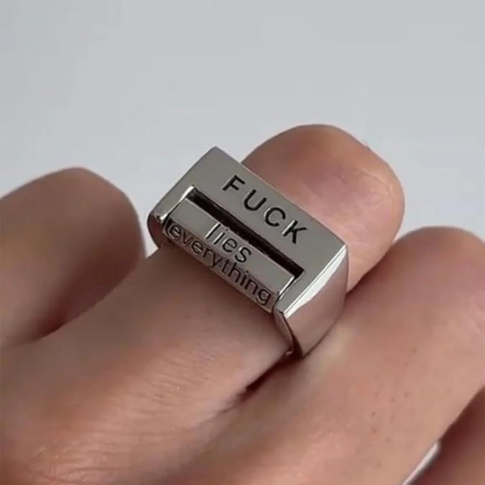 FUNNY ROTATING &#39;FUCK&#39; RING